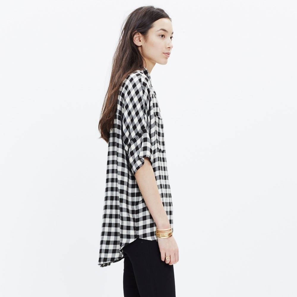 SOLD- Madewell Black Courier Shirt - Picture 2 of 6